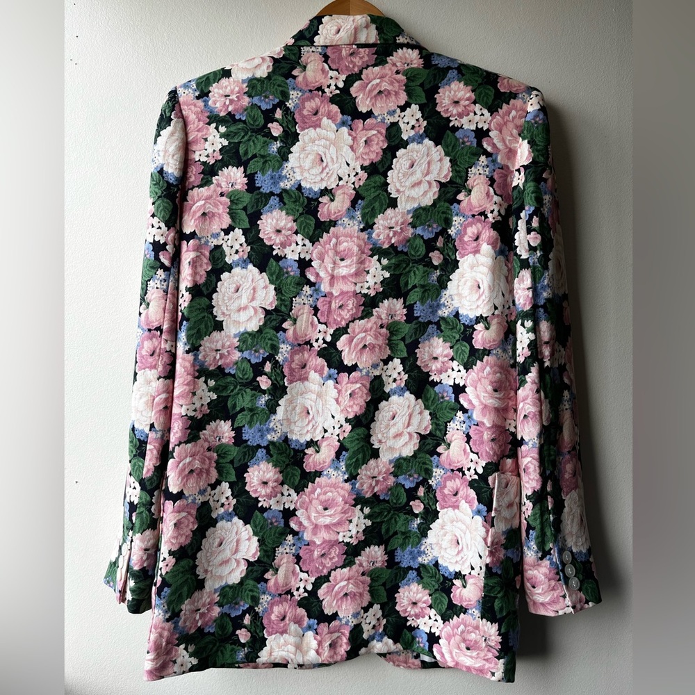Vintage JH Collectibles Flower Print Blazer - with union tag - Picture 6 of 7